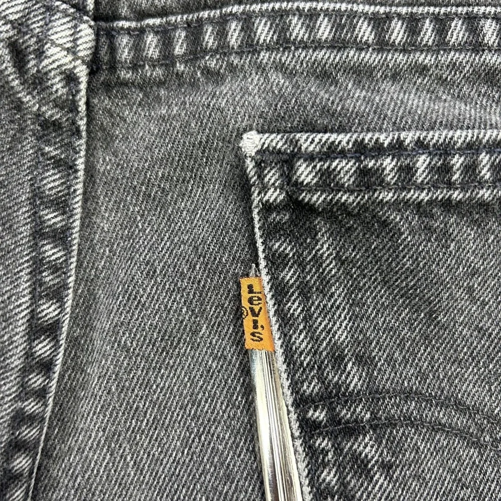 Levis Orange Tab Straight Fit Black Denim Jean Men No Size Tag Fit 31x30‎ Casual